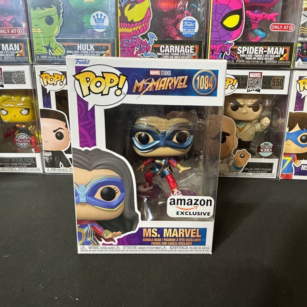 Funko Pop Marvel Ms Marvel 1084 Amazon Exclusive Kamala Khan Vinyl Bobble-Head